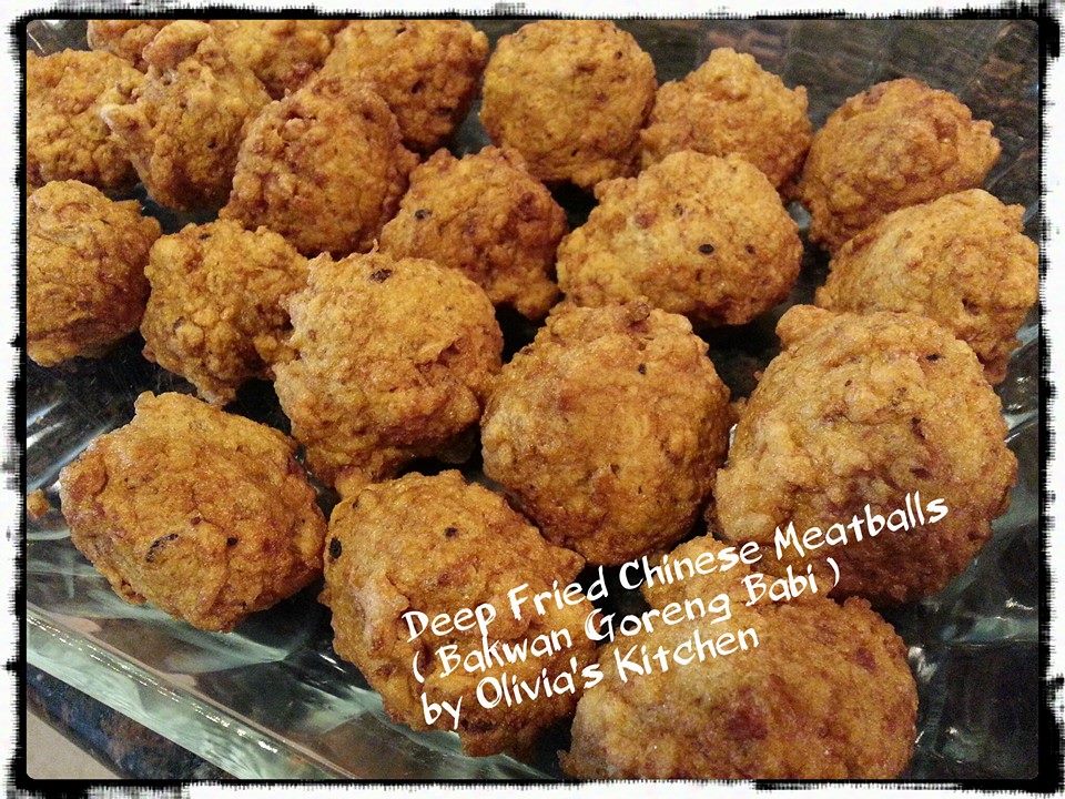 Chinese Meatballs Bakwan Goreng Babi  Olivia s Kitchen